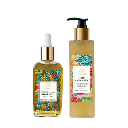 Combinação de Reparação e Revitalização Capilar (Gel de Limpeza Capilar e Óleo Capilar)