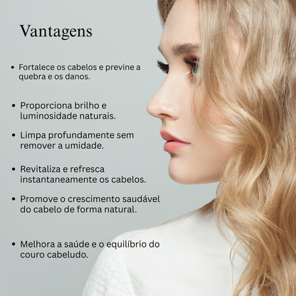 Limpador de cabelo ayurvédico com Bhringraj e Shikakai