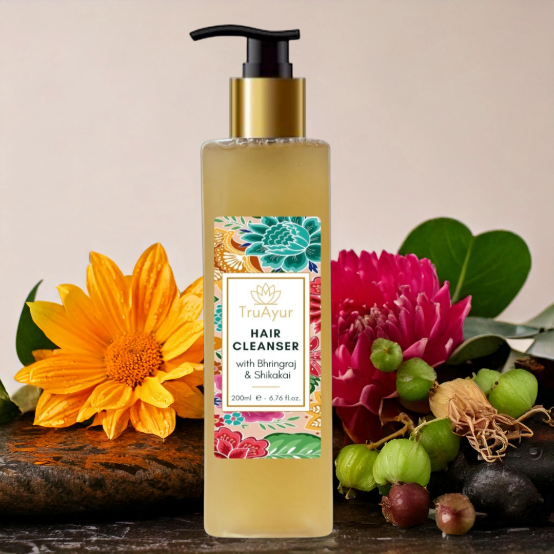 Limpador de cabelo ayurvédico com Bhringraj e Shikakai