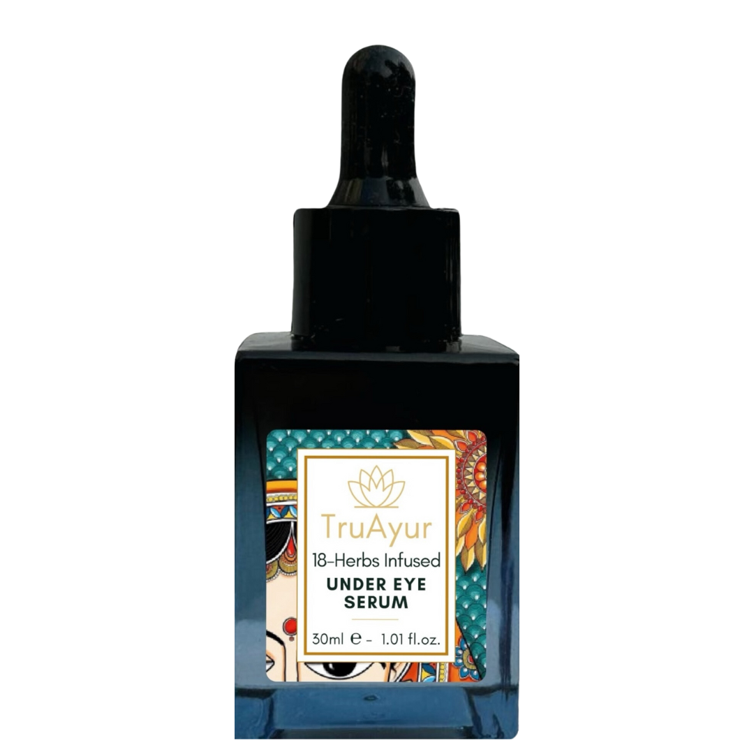 Sérum de Contorno de Olhos 18 Herbs: Enriquecido para Iluminar, Tonificar, Descongestionar e Reduzir Olheiras.