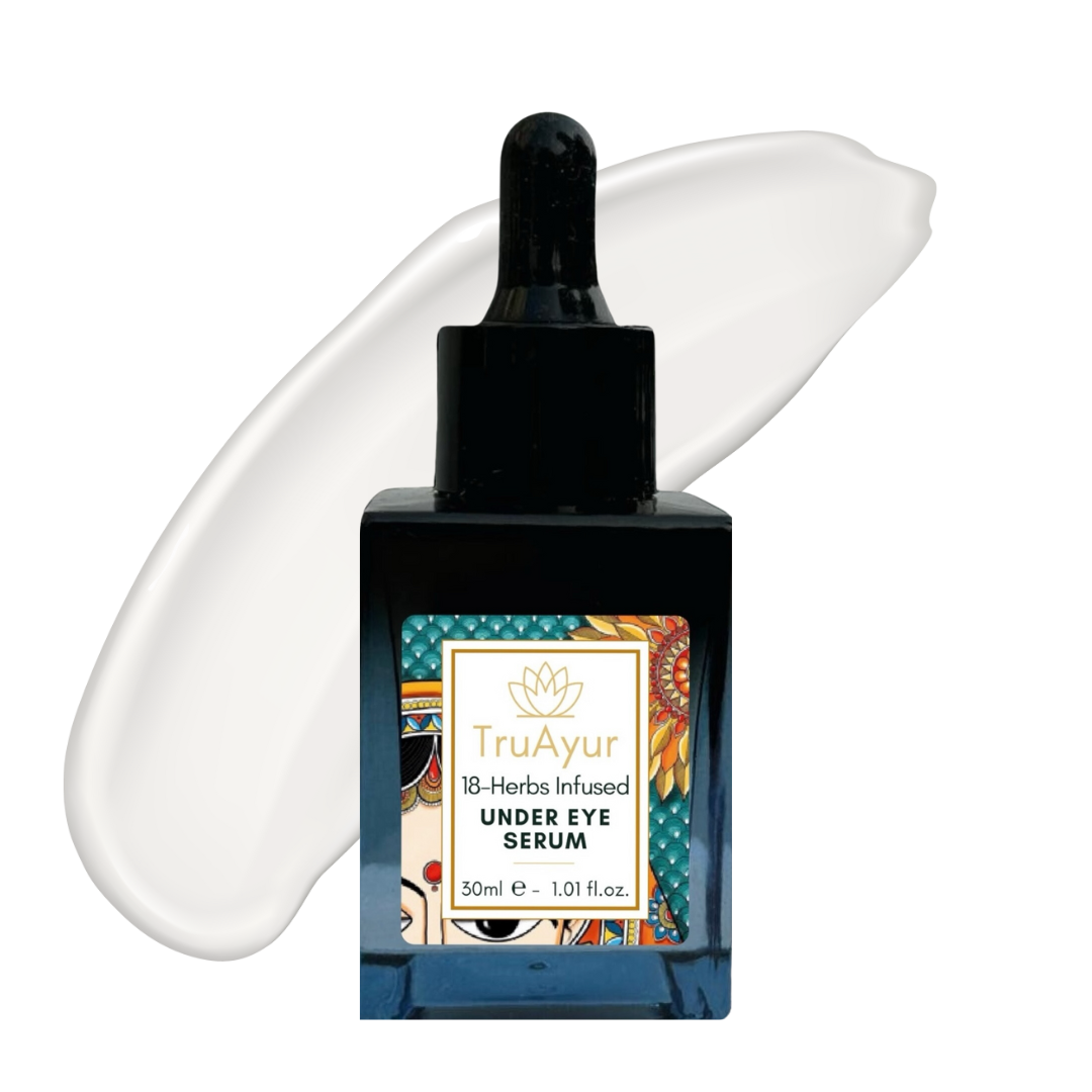 Sérum de Contorno de Olhos 18 Herbs: Enriquecido para Iluminar, Tonificar, Descongestionar e Reduzir Olheiras.