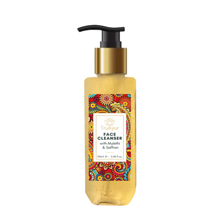 Sabonete facial ayurvédico com alcaçuz e açafrão.