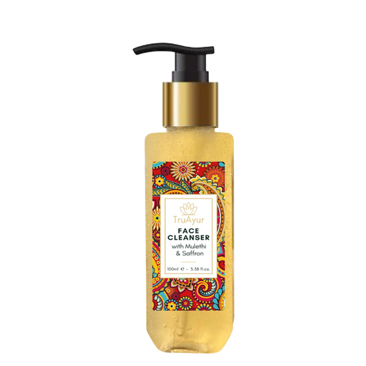 Sabonete facial ayurvédico com alcaçuz e açafrão.