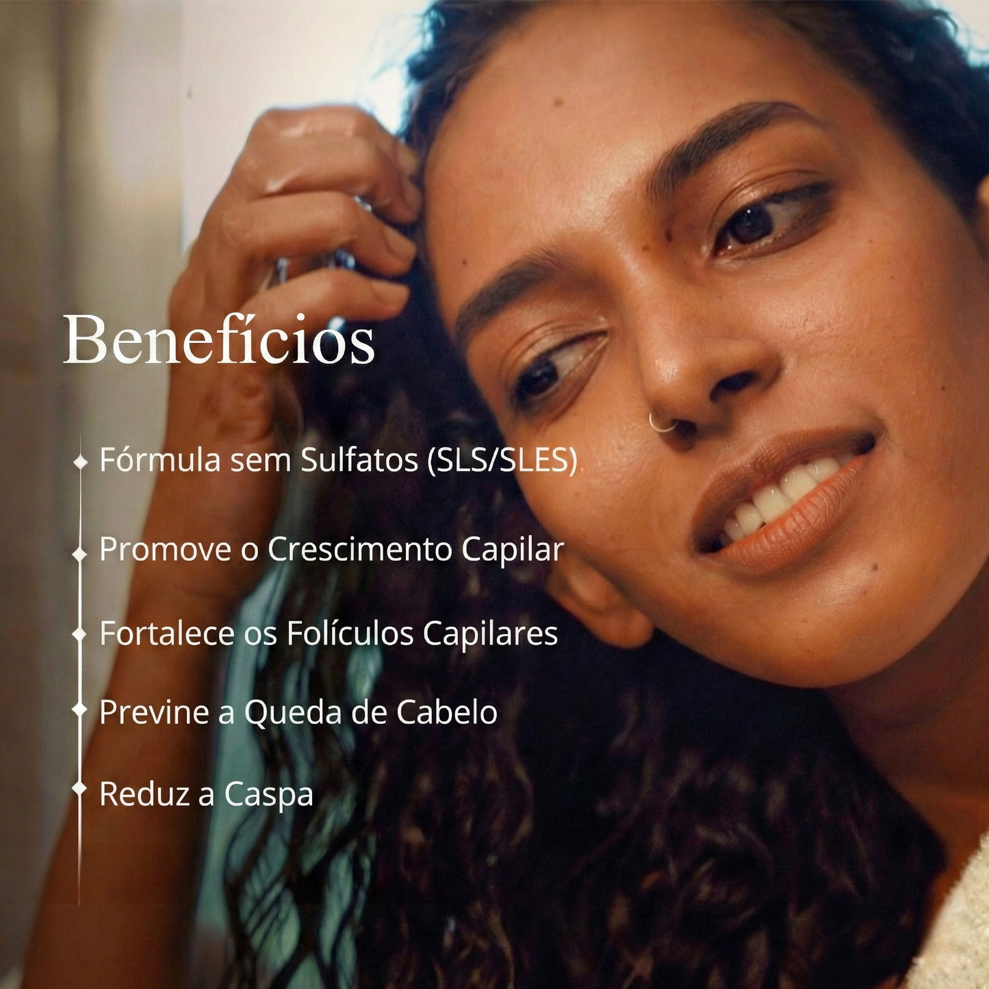 Limpador de cabelo ayurvédico com Bhringraj e Shikakai