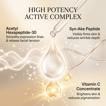 8-Herbs Ayurvedic Radiance Day Serum with Syn-Ake Peptide for deep hydration, all-day glow, and visible firming